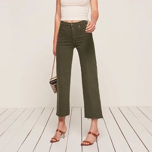 Reformation Army Stretch Flood Jean 26